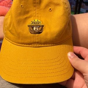 🎩🐻Cute Smokey the Bear hat! The color is gold. Hat has adjustable band.